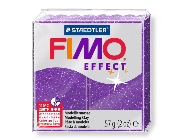 Полимерная глина FIMO Effect, цвет: фиолетовый металлик, 57 г