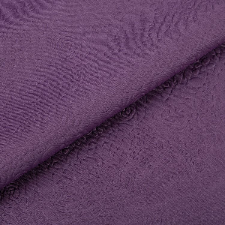 Ткань блузочная «Жаккардовый шифон», 300 г/м2, 1,5 м х 150 см, цвет: фиолетовый, Gamma