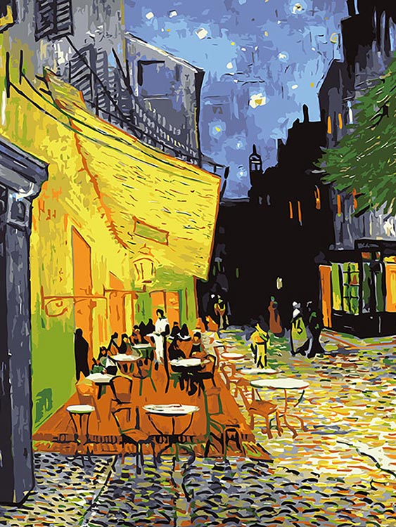 Картина по номерам «Ночная терраса кафе. Ван Гог»