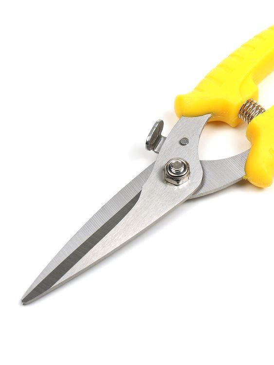 Секатор Maxwell прямое лезвие, 80/210 мм, ручки желтый пластик — картинка 8