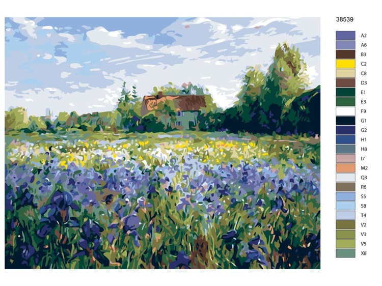 Картина по номерам «Поле цветов» — картинка 2