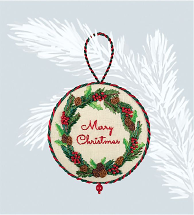 Набор для вышивания «Новогодняя игрушка. Рождественский венок» — картинка 2