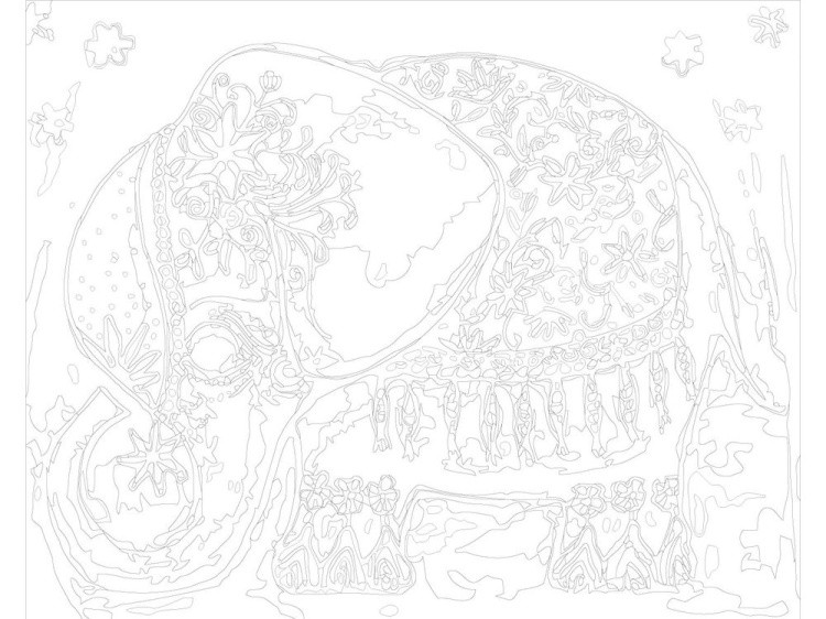 Картина по номерам «Цирковой слон» — картинка 3