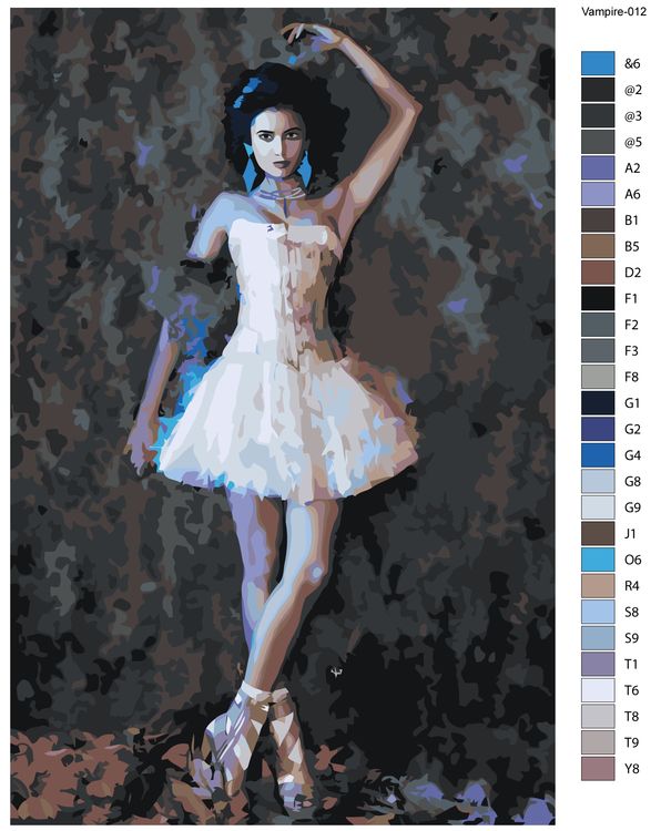 Картина по номерам «Дневники вампира: Елена Гилберт - Нина Добрев» — картинка 2