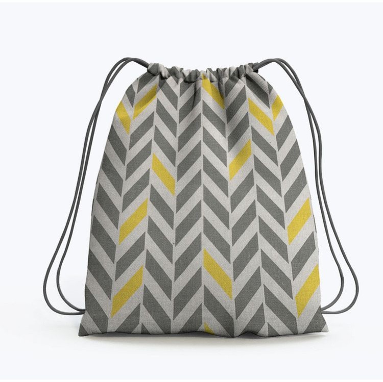 Ткань льняная, 1 м x 150 см, 140 г/м², цвет: серый, геометрический принт, TBY — картинка 7