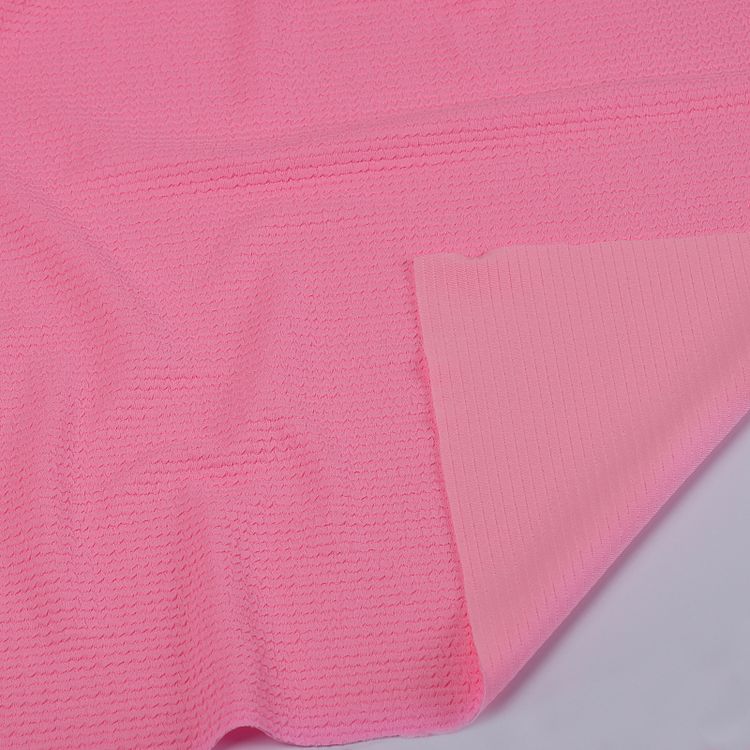Ткань трикотажная Бифлекс жатка, 6 м, ширина 150 см, 240 г/м², цвет: 16 розовый, TBY — картинка 4