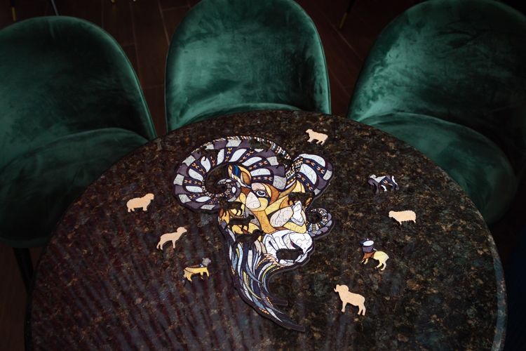 Деревянный, фигурный пазл EWA «Горный Баран L», 40x55 см — картинка 6