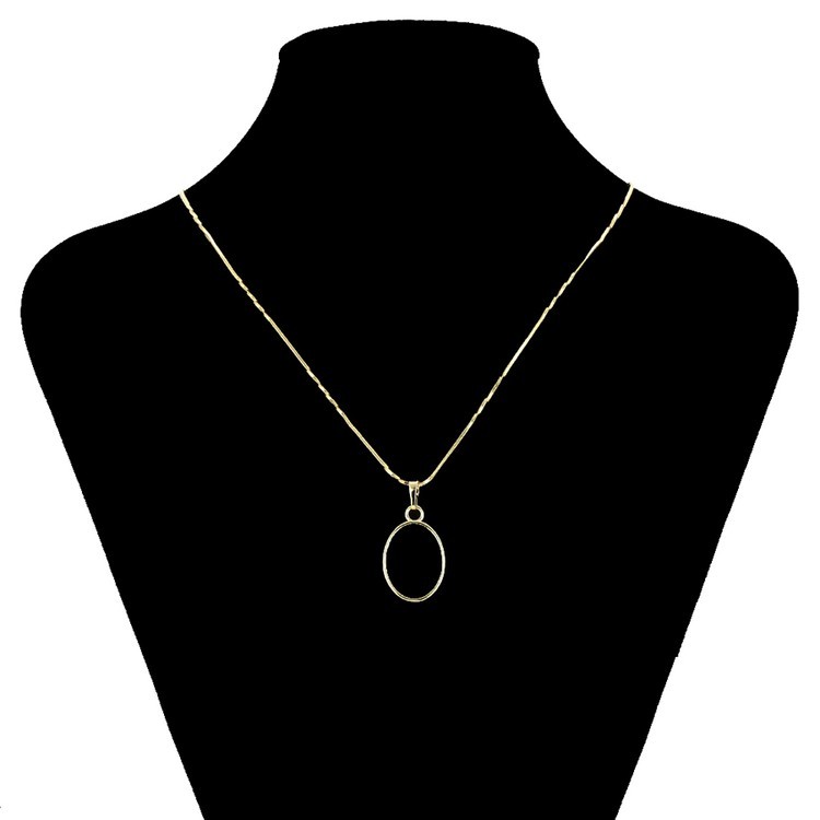 Металлический молд для кулона овальный, цвет: розовое золото, 1 шт. — картинка 4