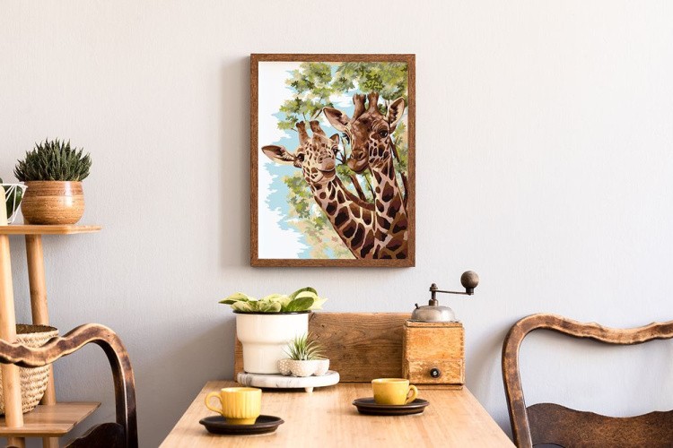 Картина по номерам «Жирафы в саванне» — картинка 4