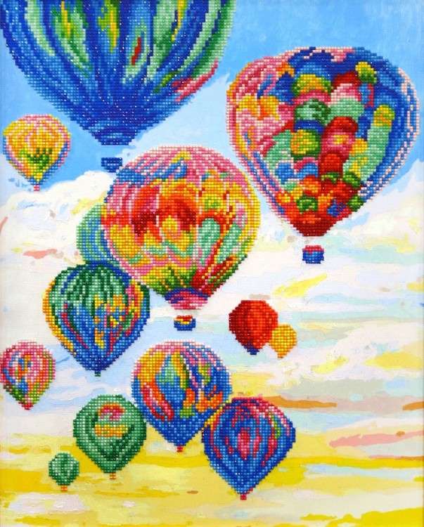 Алмазная картина-раскраска «Воздушные шары»