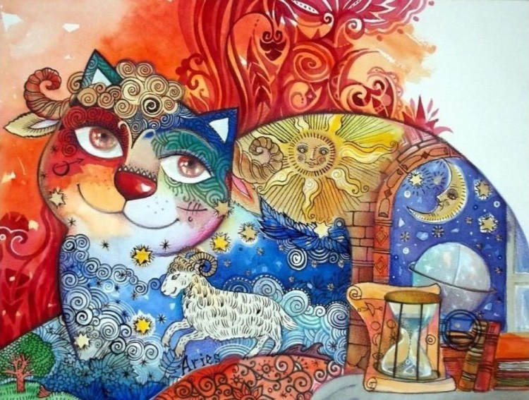 Алмазная вышивка «Довольный кот» — картинка 2