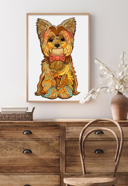 Деревянные пазлы «Йоркширский Терьер XL», Woodbests — картинка 9