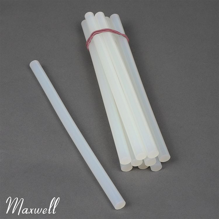 Клей для клеевого пистолета прозрачный Maxwell Glue d 11,2 мм, L 210 мм, 10 шт. — картинка 2