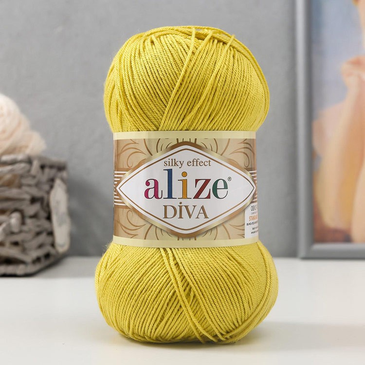 Пряжа ALIZE Diva Silk effekt (109), липа, 5 шт. по 100 г — картинка 3