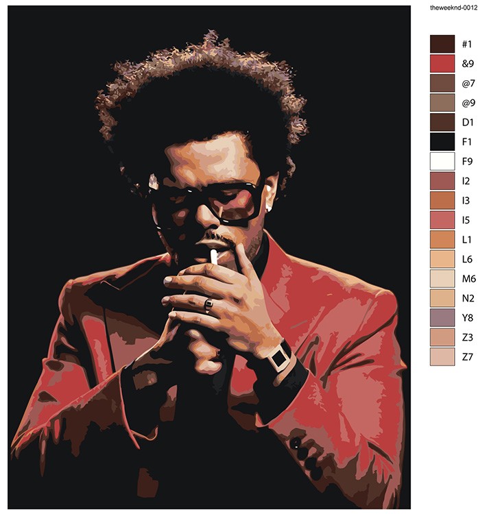 Картина по номерам «Музыкант The Weeknd Викенд 8» — картинка 2