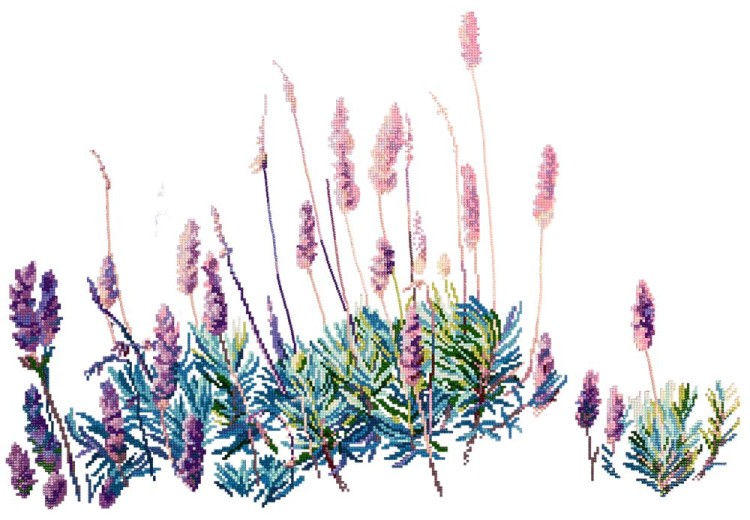 Алмазная вышивка «Цветущая лаванда» — картинка 2