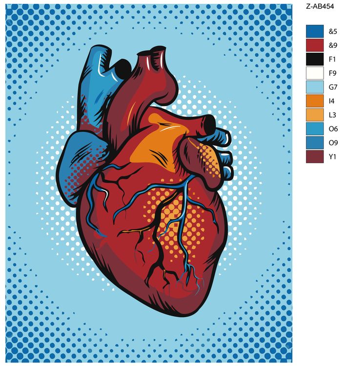 Картина по номерам «Сердце» — картинка 2