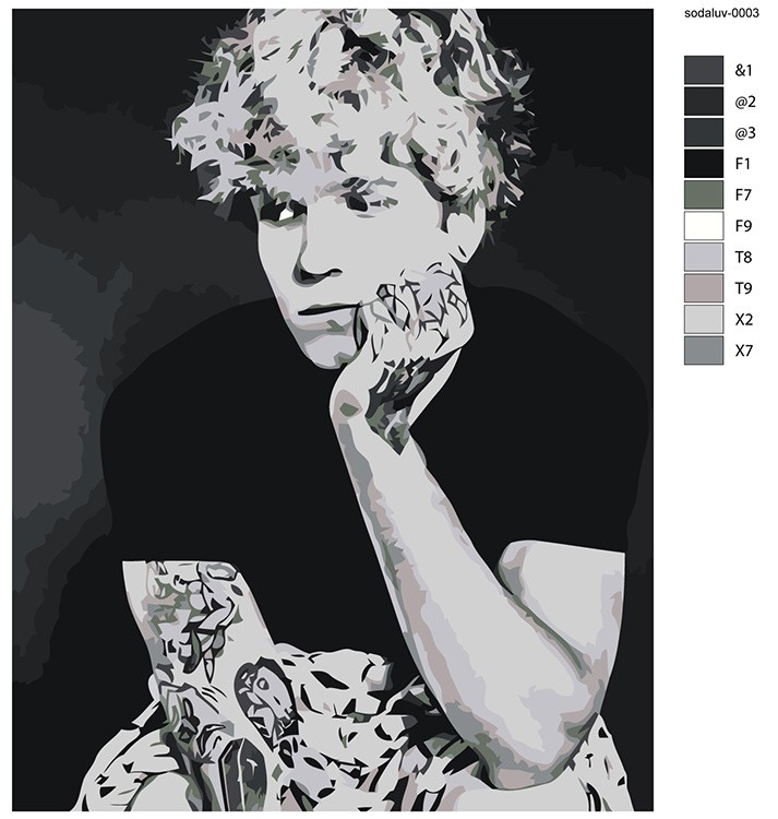 Картина по номерам «Рэпер Soda Luv Сода Лав 2» — картинка 2