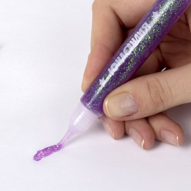 Гель с блестками Неончики, 6 цветов по 10,5 мл, Юнландия — картинка 5