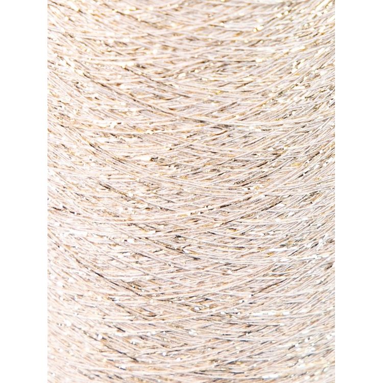 Пряжа бобинная OnlyWe (В115), пудровый с золотистым люрексом, 1 шт., 50 г — картинка 2