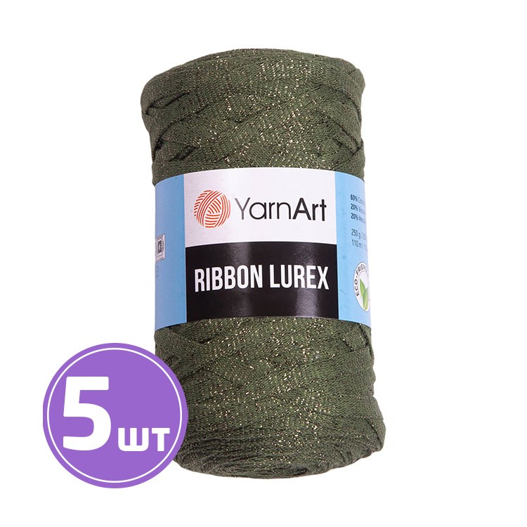 Пряжа YarnArt Ribbon Lurex (Риббон Люрекс) (741), фисташковый, 5 шт. по 250 г