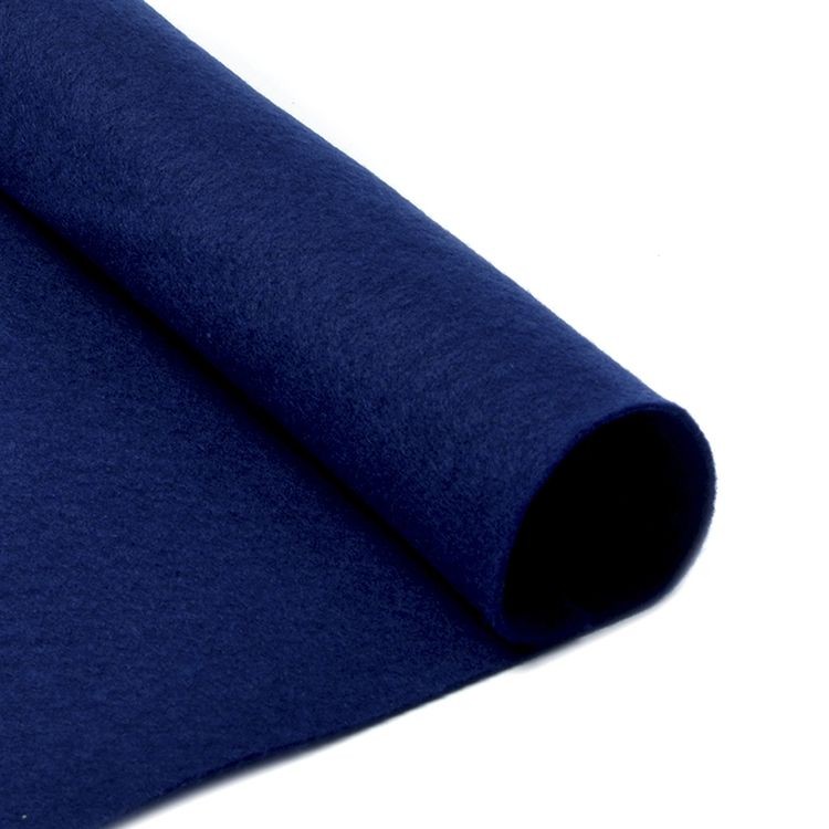 Фетр в рулоне мягкий 1 мм, 100 см, цвет: 673 темно-синий, IDEAL