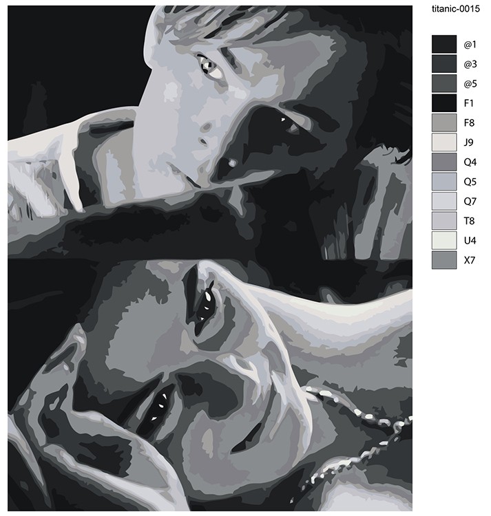 Картина по номерам «Титаник: Джек рисует Розу» — картинка 2