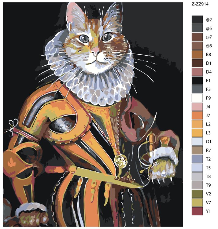 Картина по номерам «В рыцарских латах» — картинка 2