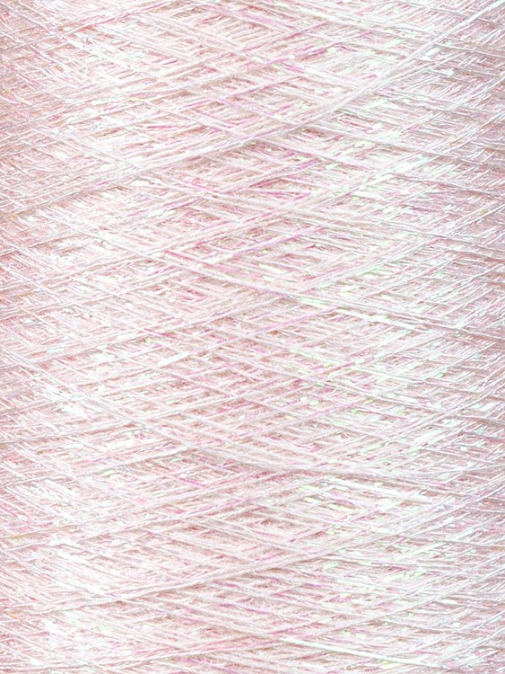 Пряжа бобинная OnlyWe Alluring shine (Аллюринг шайн) (В14), бледно-розовый с перламутровым люрексом, 1 шт., 50 г — картинка 2