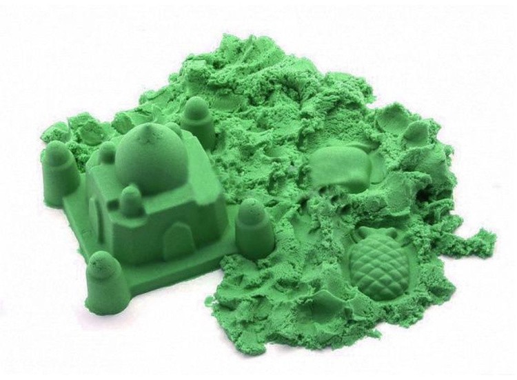 Космический пластичный песок Зёленый 3 кг — картинка 3