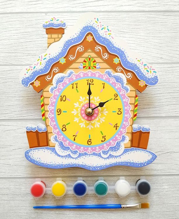 Сувенирный набор для творчества «Часы-раскраска. Домик» — картинка 2