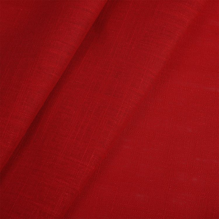 Ткань льняная, 1 м x 140 см, 190 г/м², цвет: красный, TBY — картинка 3