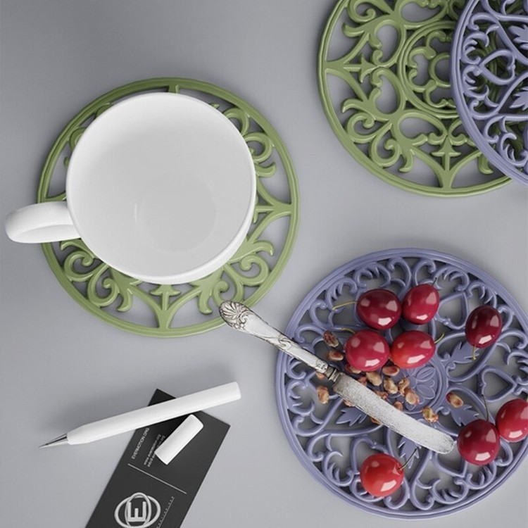 Силиконовый молд - Резной круг №3, d 20 см, 1 шт. — картинка 4