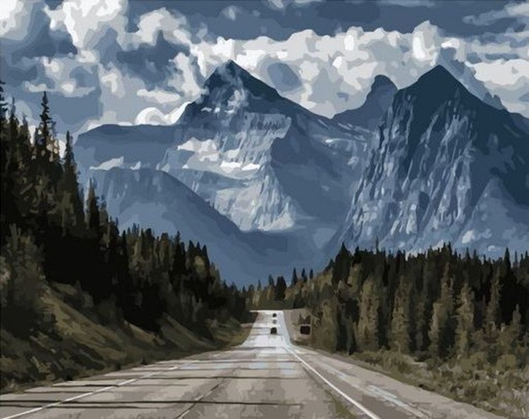 Картина по номерам «Дорога в горы»