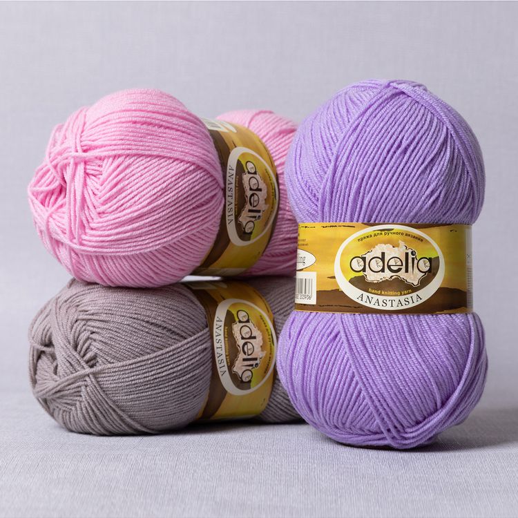 Пряжа Adelia ANASTASIA (12), темно-синий, 5 шт. по 100 г — картинка 3