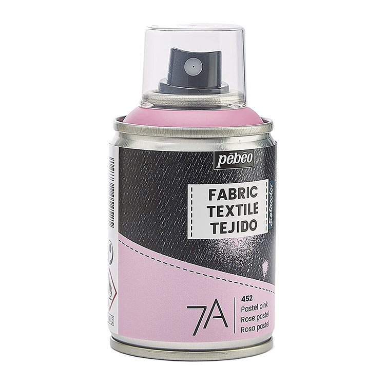 Краска для текстиля 7А Spray (аэрозоль), цвет: пастельный розовый, 100 мл, Pebeo — картинка 2