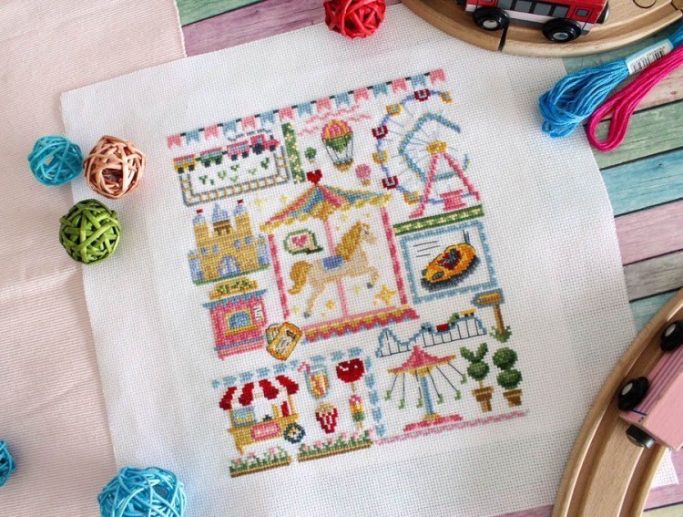 Набор для вышивания «Семплер. Парк аттракционов» — картинка 4