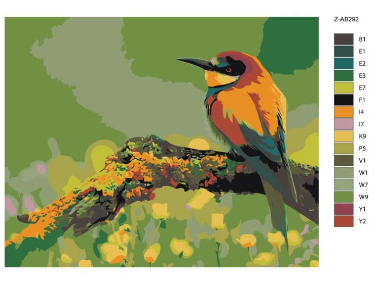 Картина по номерам «Оранжевая птица» — картинка 2