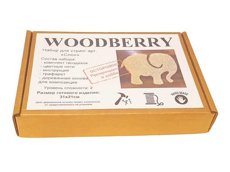 Набор для творчества STRING ART «Слон» — картинка 2
