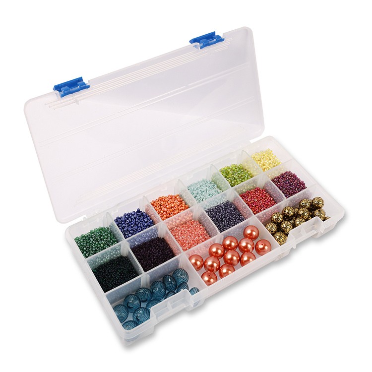 Коробка для швейных принадлежностей, пластик, цвет: прозрачный, 23x12,2x3,4 см, Gamma — картинка 3