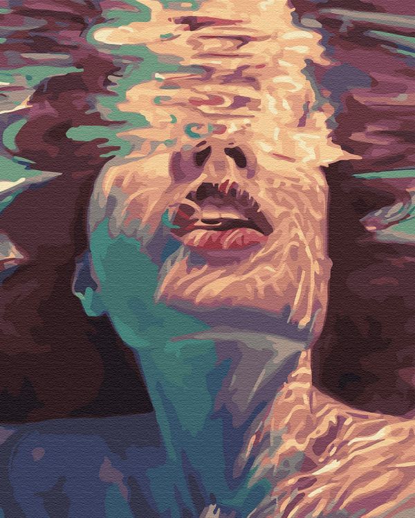 Картина по номерам «Девушка выглядывает из воды»