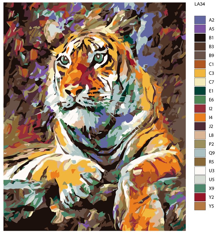 Картина по номерам «Тигр» — картинка 2