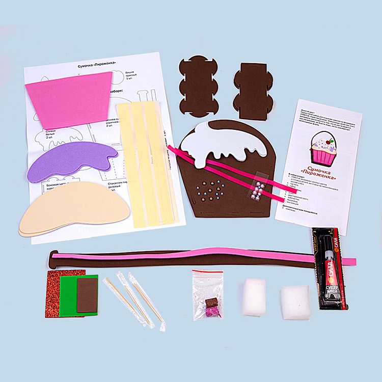 Сумочка из фоамирана «Пироженка» — картинка 2