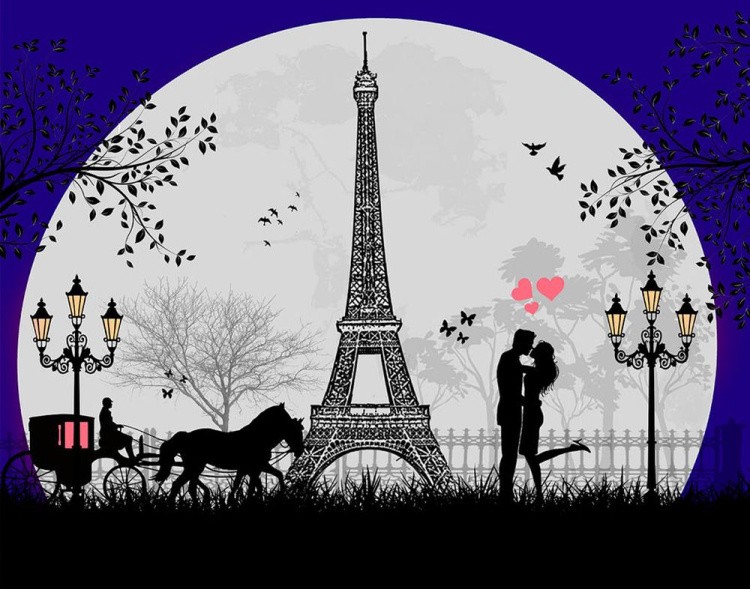 Алмазная вышивка «Влюбленным в Париж»