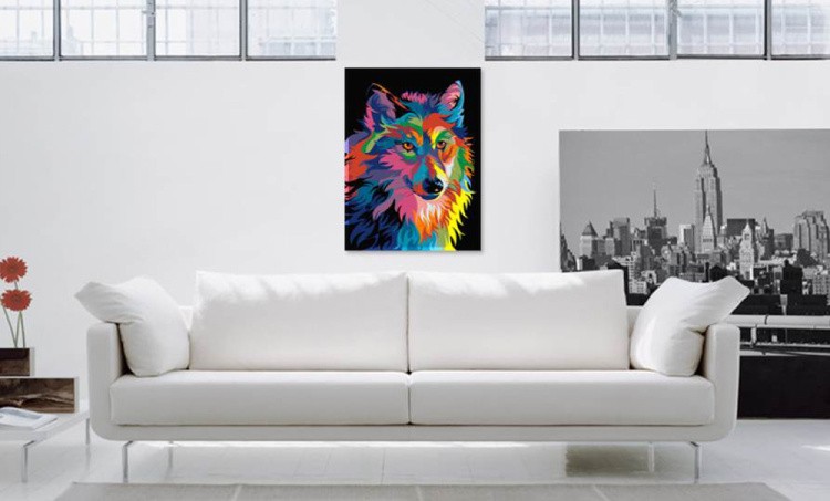 Картина по номерам «Радужный волк» — картинка 2