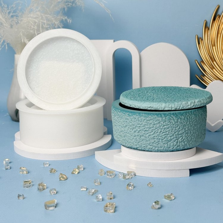 Силиконовый молд - Контейнер/банка для свечей, d13,8x5,5см, 1 шт. — картинка 2