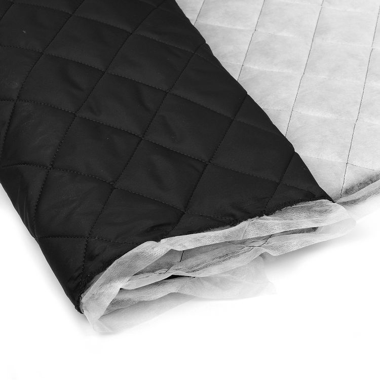 Ткань стежка, ромб 5,5 см, 5 м x 150 см, 230 г/м², цвет: черный, TBY — картинка 3