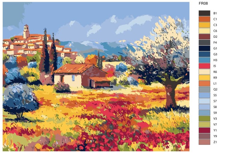 Картина по номерам «Яркий Прованс» — картинка 2