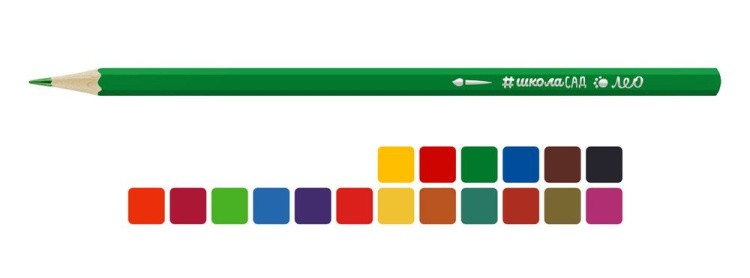 Набор акварельных карандашей «ШколаСад. Учись», 18 цветов — картинка 2