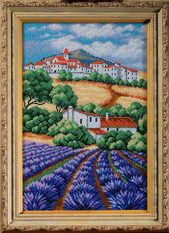 Набор вышивки бисером «Лавандовое поле. Прованс» — картинка 2